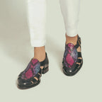 Noirtide Black & Rainbow Calf Leather Men Sandal