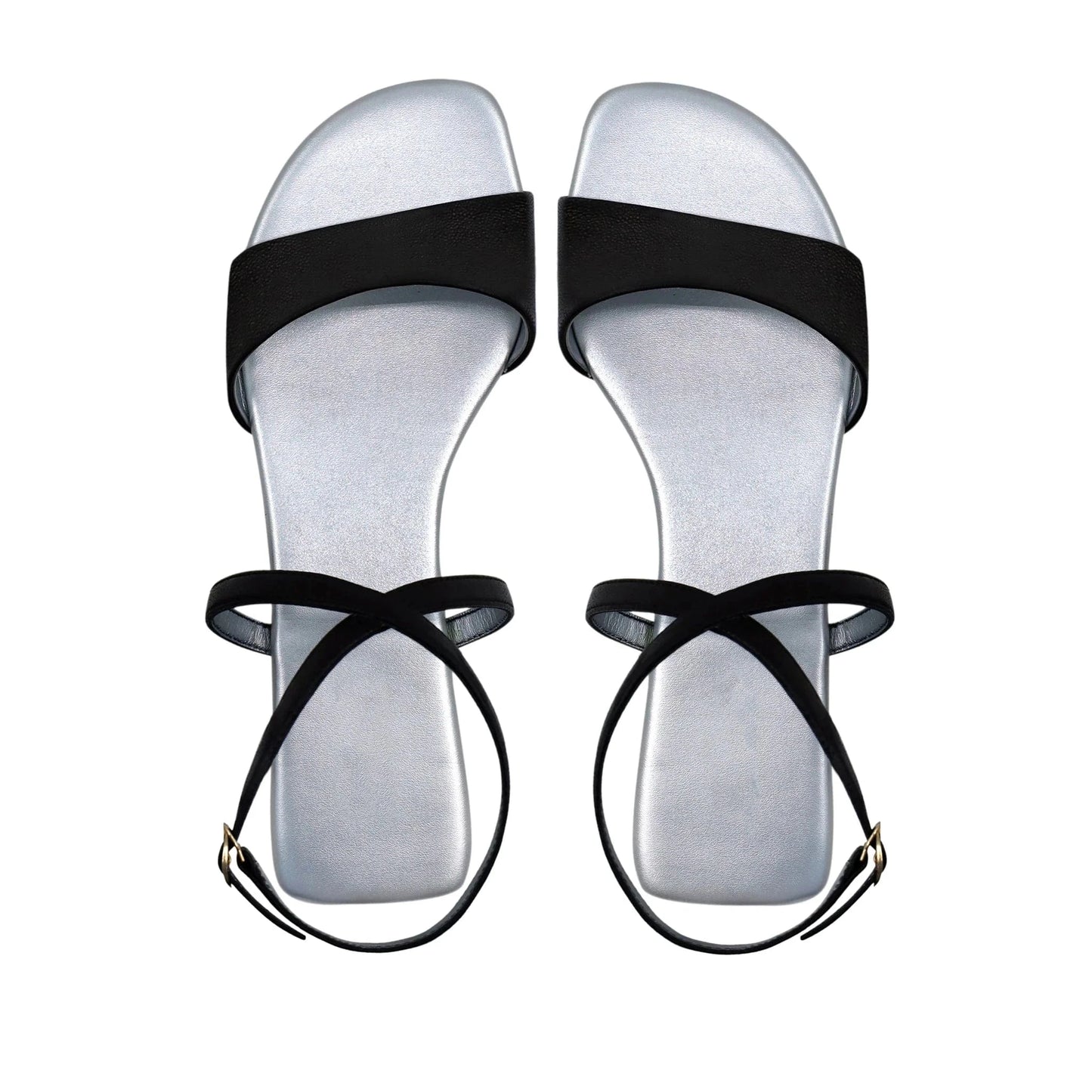 Noirtide Black Strapped Sandal For Women