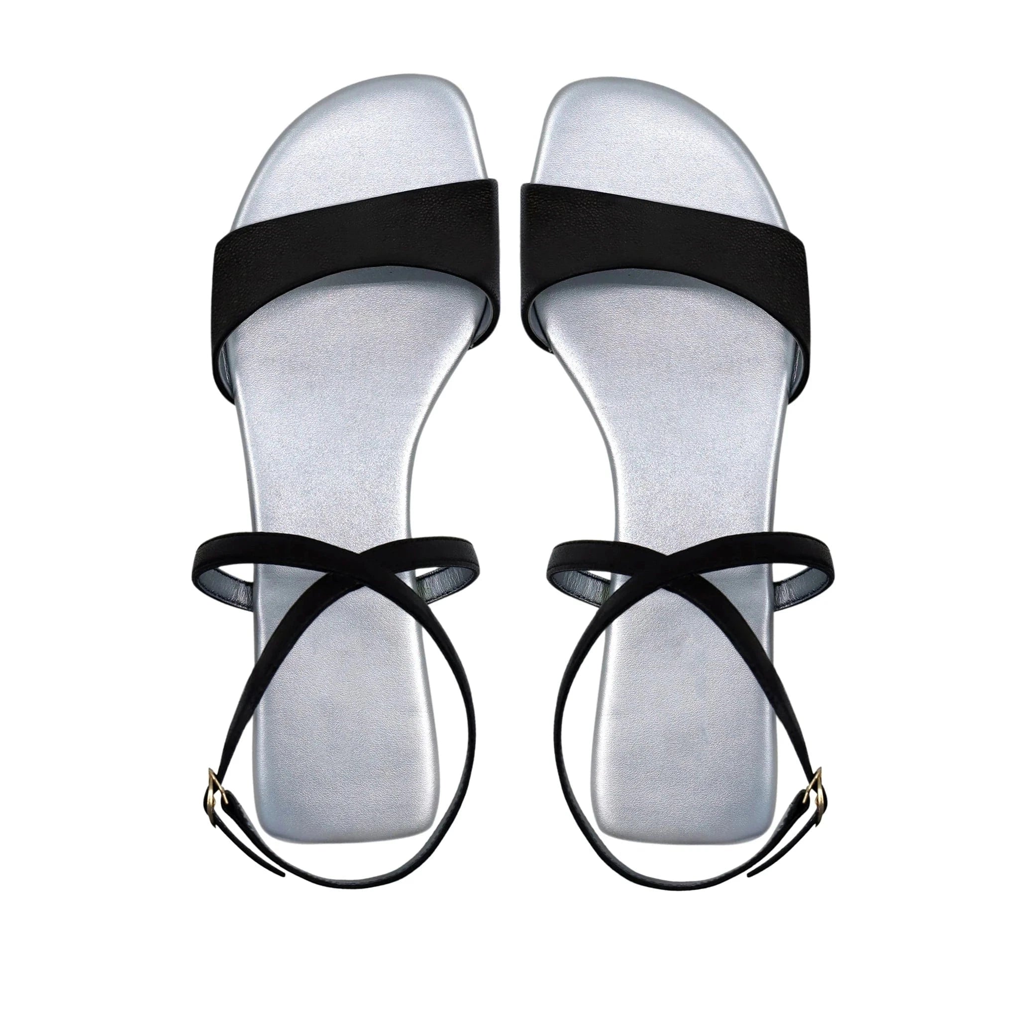 Noirtide Black Strapped Sandal For Women