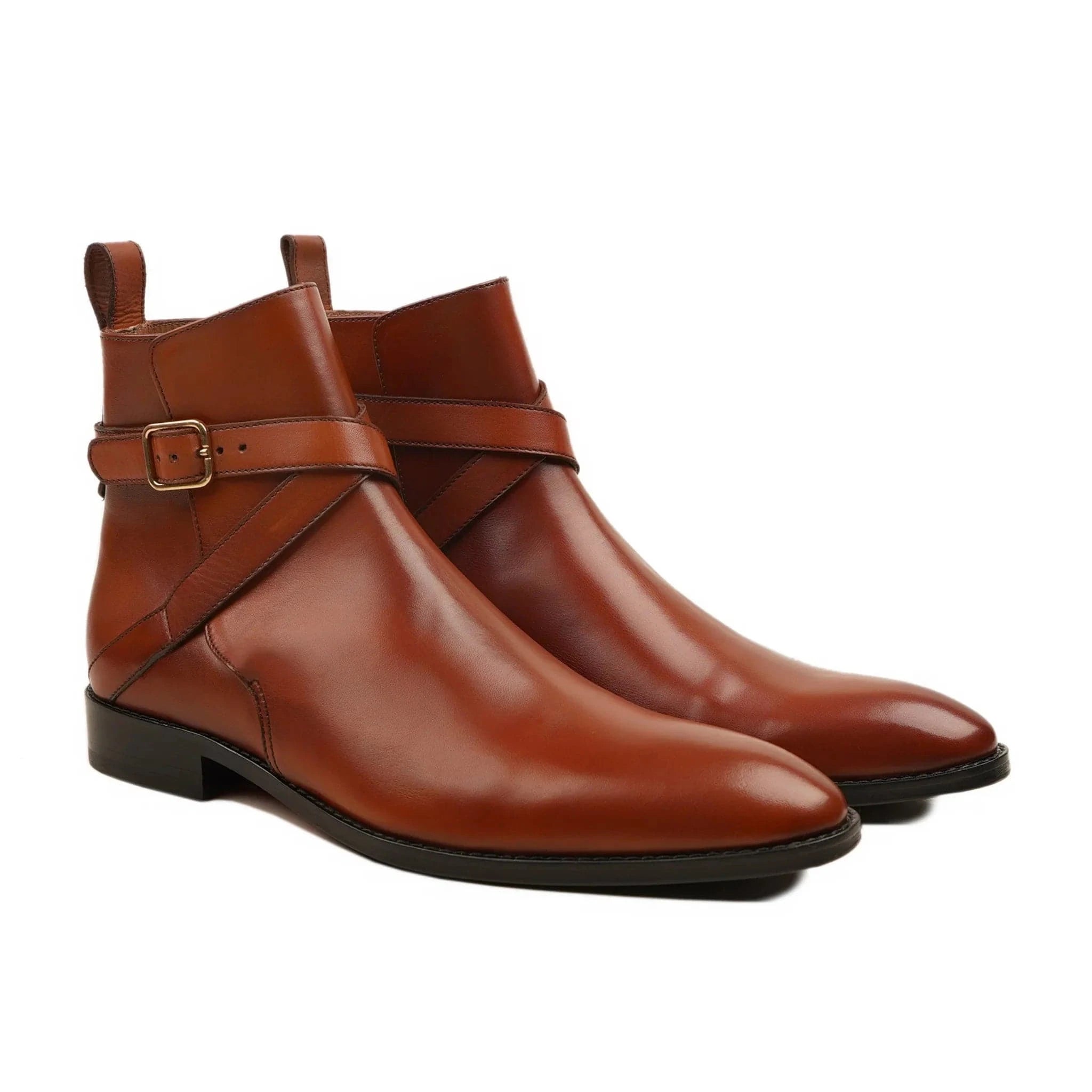 noirtide Brown Calf Leather Men Jodhpur Boot