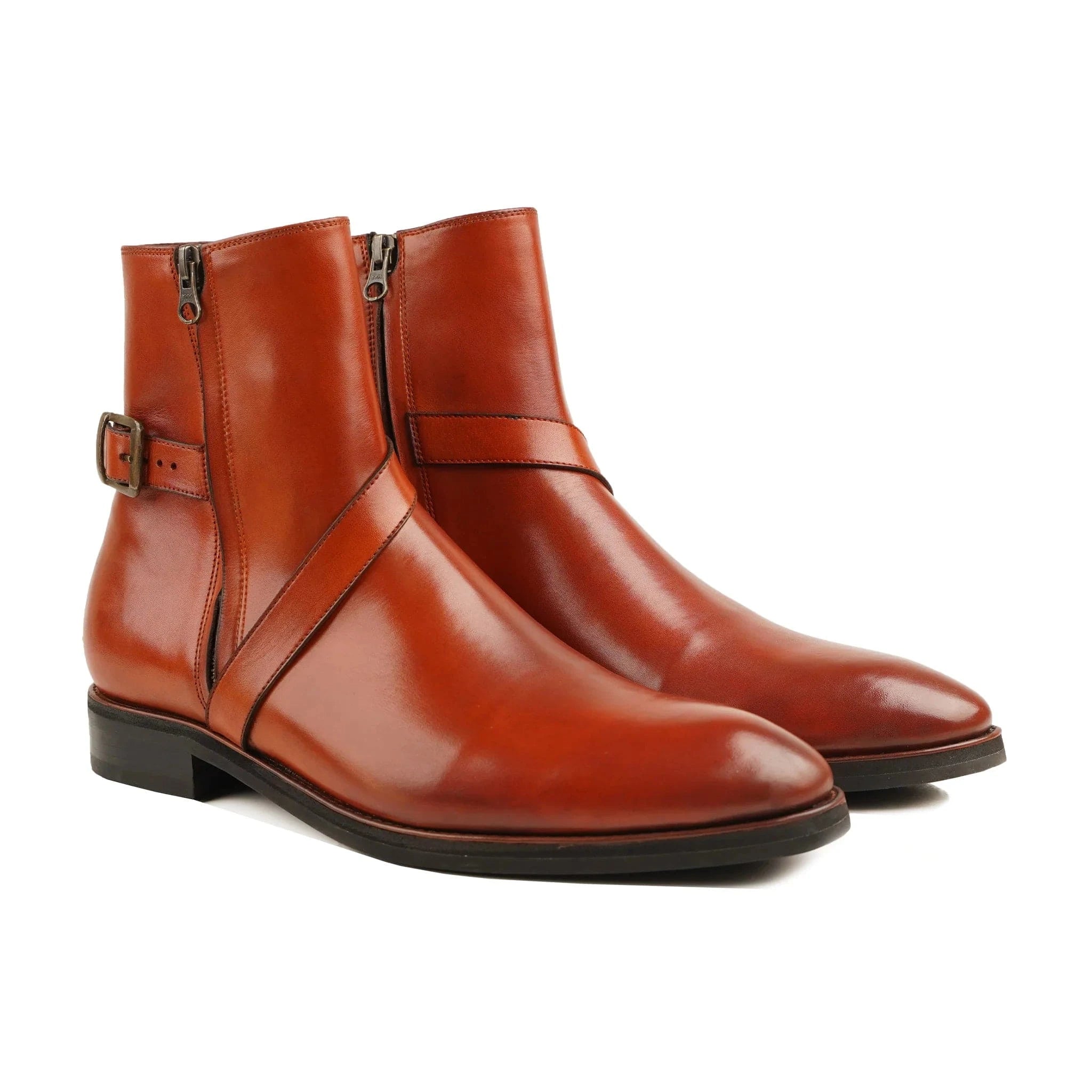noirtide Brown Calf Leather Men Jodhpur Boot