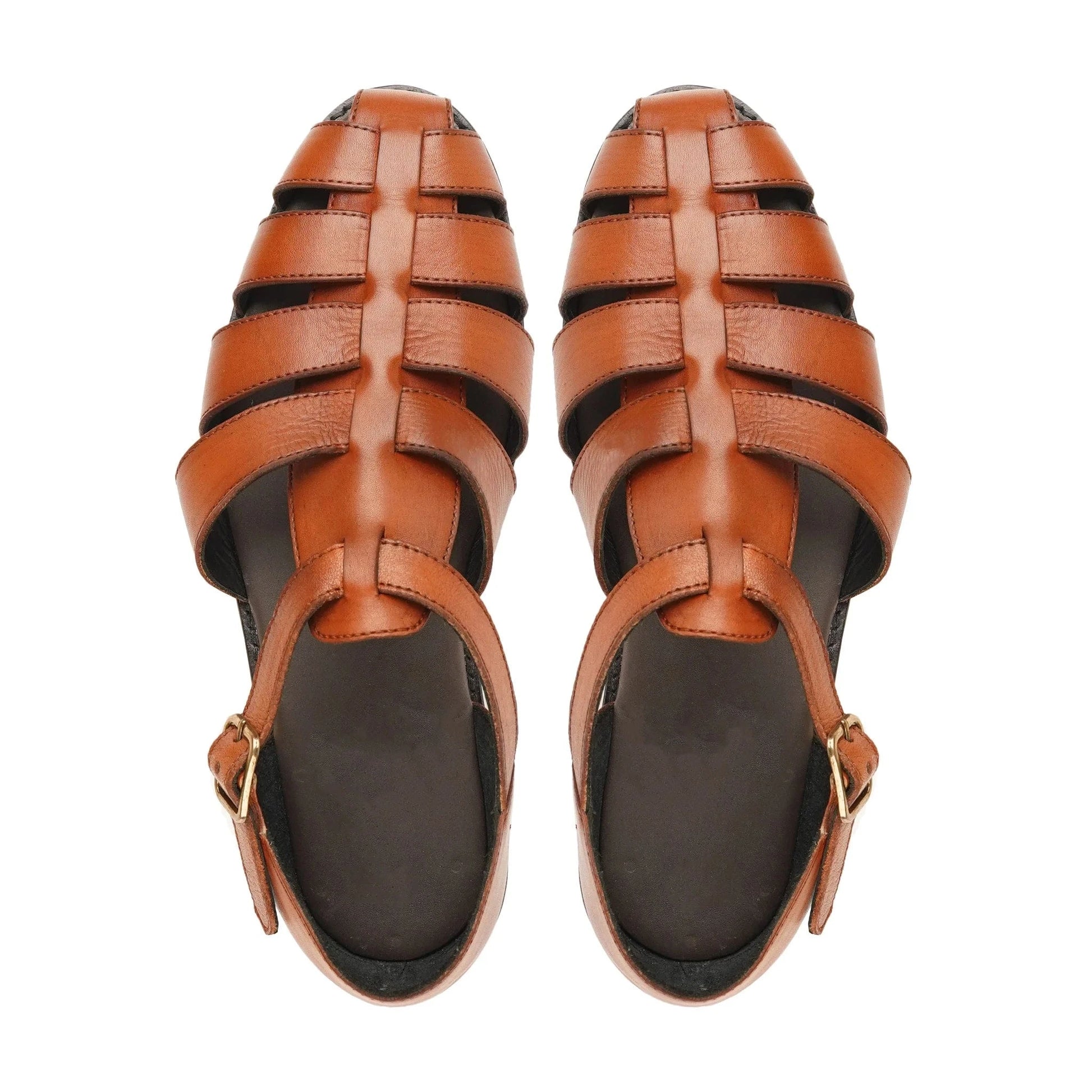 Noirtide Brown Leather Men Sandal