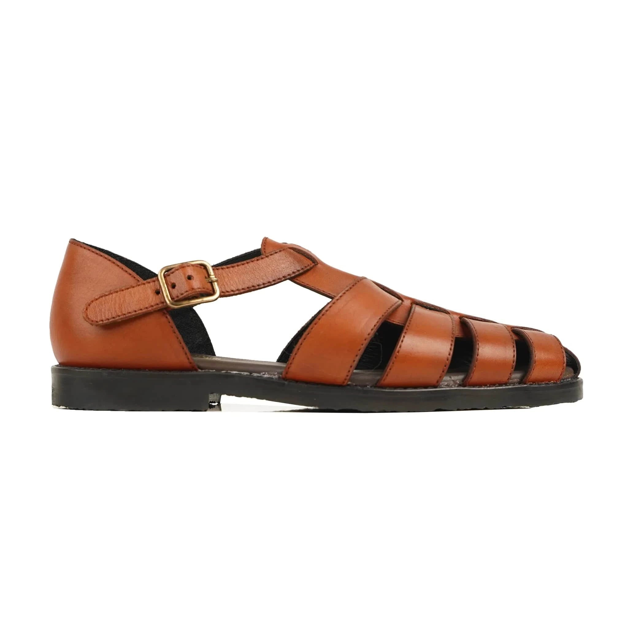 Noirtide Brown Leather Men Sandal