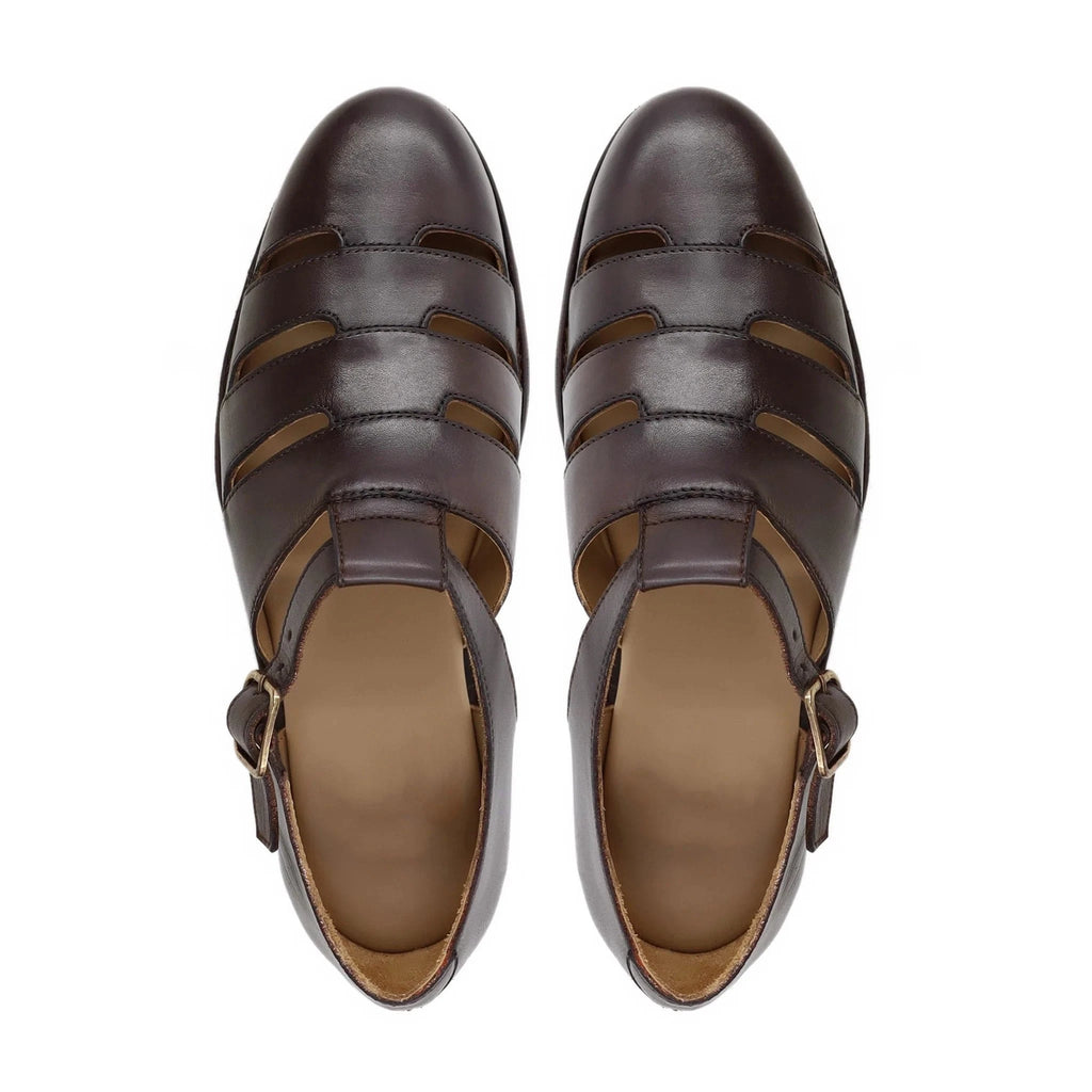 Noirtide Brown Leather Mens Sandal