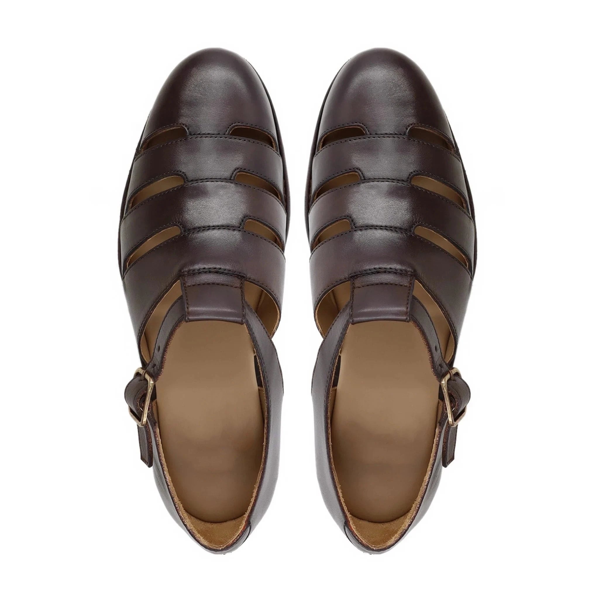 Noirtide Brown Leather Mens Sandal