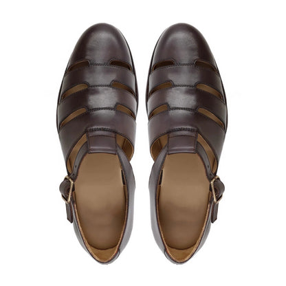Noirtide Brown Leather Mens Sandal