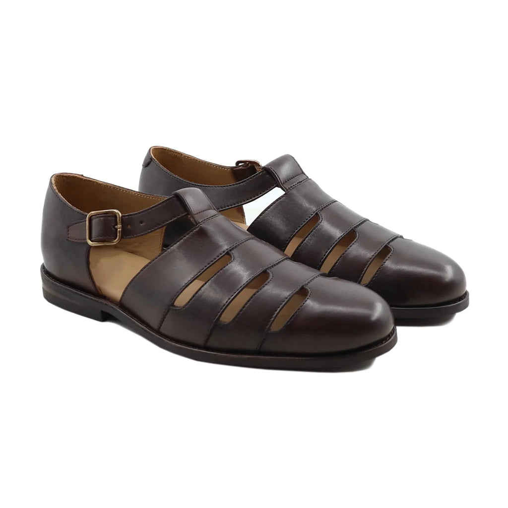 Noirtide Brown Leather Mens Sandal