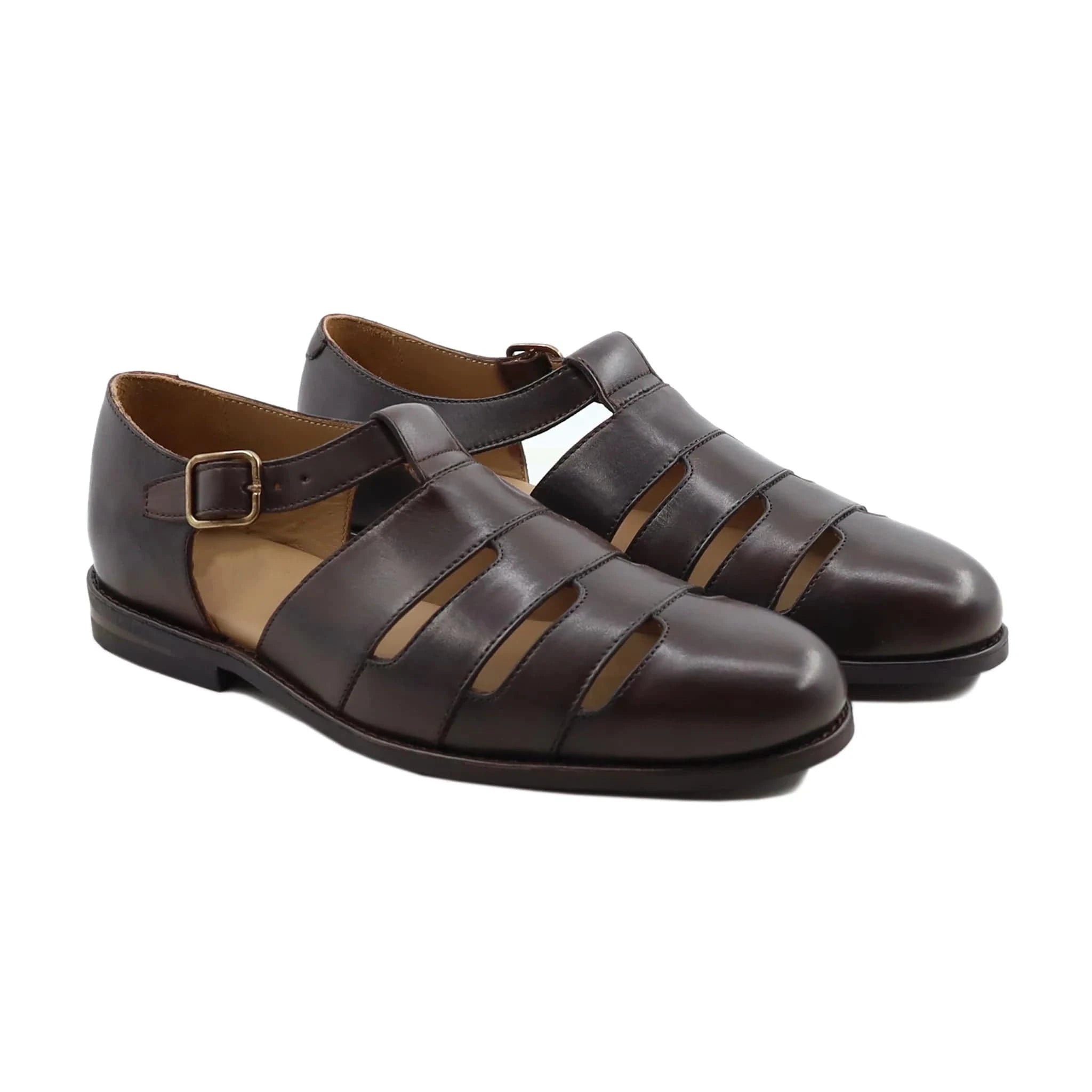 Noirtide Brown Leather Mens Sandal