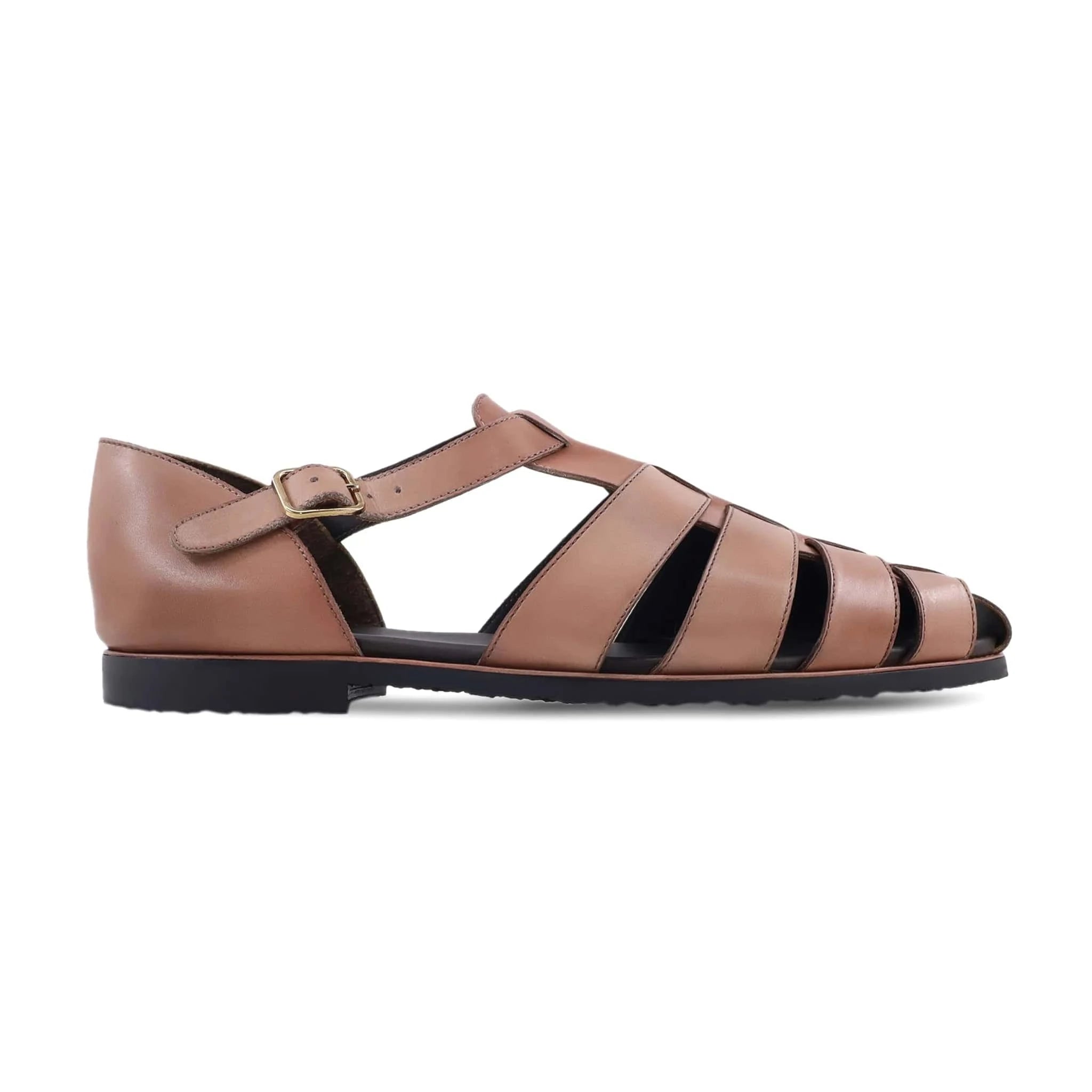 Noirtide Calf Leather Beige Men Sandal