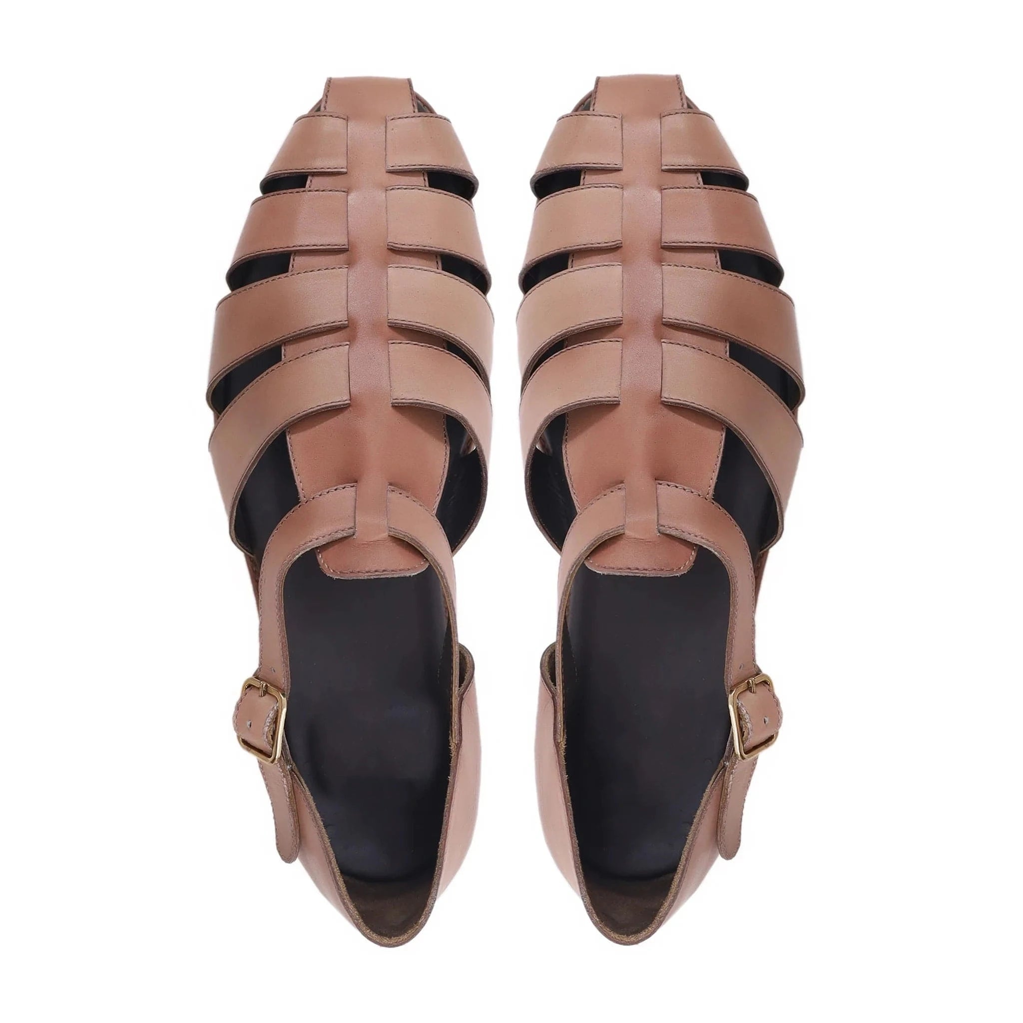 Noirtide Calf Leather Beige Men Sandal