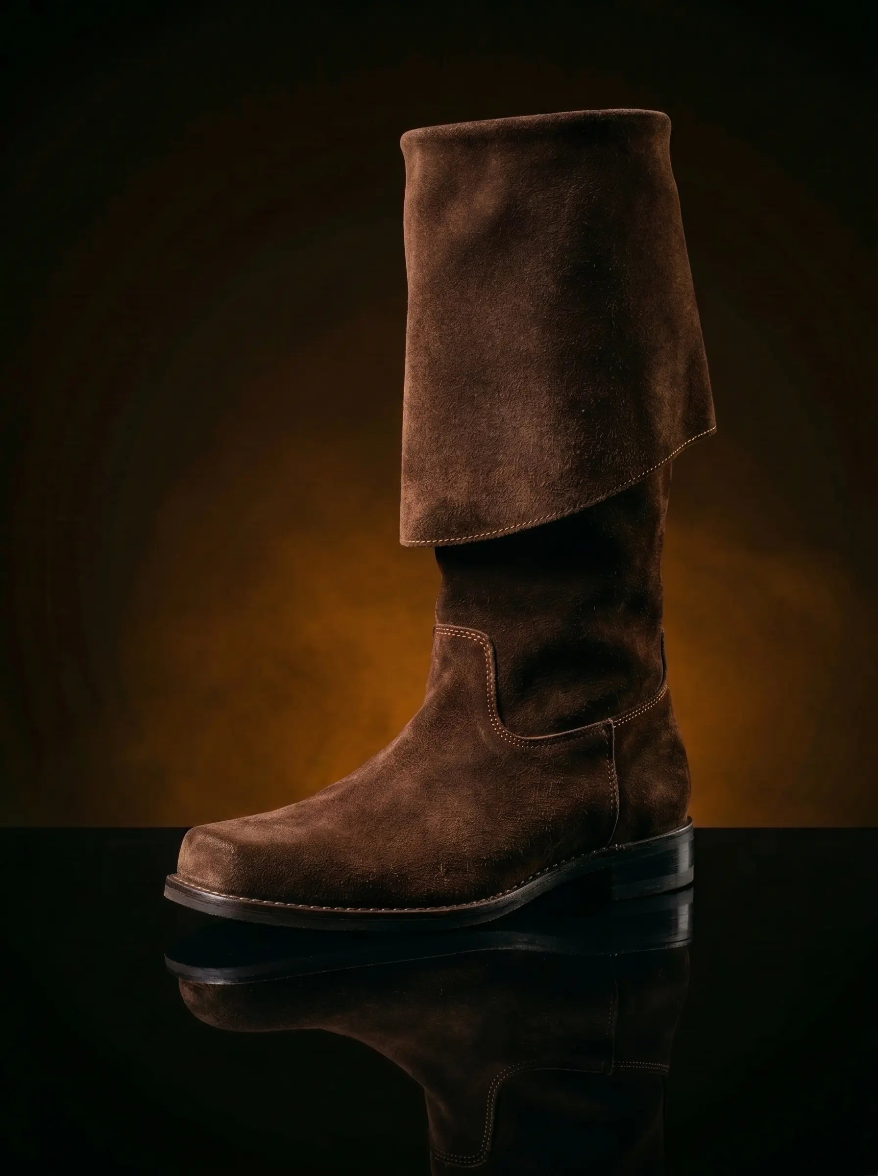 Captain Jack Sparrow cosplay boots in leather — handmade by NOIRTIDE