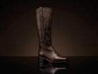 Civil War cathedral tall leather boots — handmade by NOIRTIDE