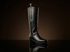 Civil War cathedral tall leather boots — handmade by NOIRTIDE