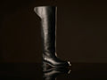 Civil War cavalry dragoon boots in leather — handmade by NOIRTIDE