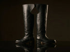 Leather texture on NOIRTIDE handmade Civil War dragoon boots