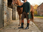 Pair of handmade colonial riding boots for Revolutionary War period costume