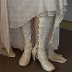 noirtide Custom-Made 60s & 70s Gogo Gladiator Embroidered Boots