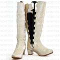 noirtide Custom-Made 60s & 70s Gogo Gladiator Embroidered Boots