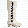 noirtide Custom-Made 60s & 70s Gogo Gladiator Embroidered Boots