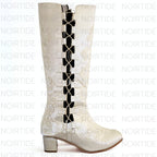 noirtide Custom-Made 60s & 70s Gogo Gladiator Embroidered Boots