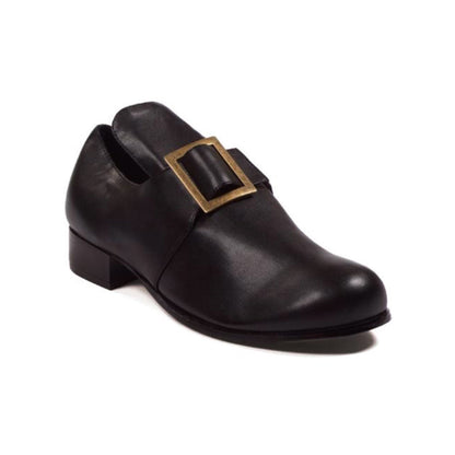 noirtide Custom-Made Black Colonial Puritan 17th 18th Century English Historical Period Costume Shoes