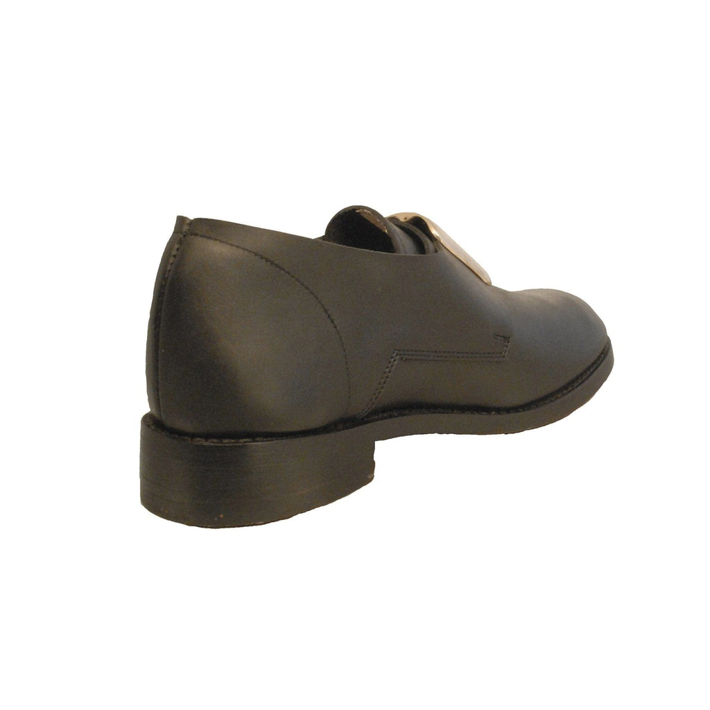 noirtide Custom-Made Black Colonial Puritan 17th 18th Century English Historical Period Costume Shoes