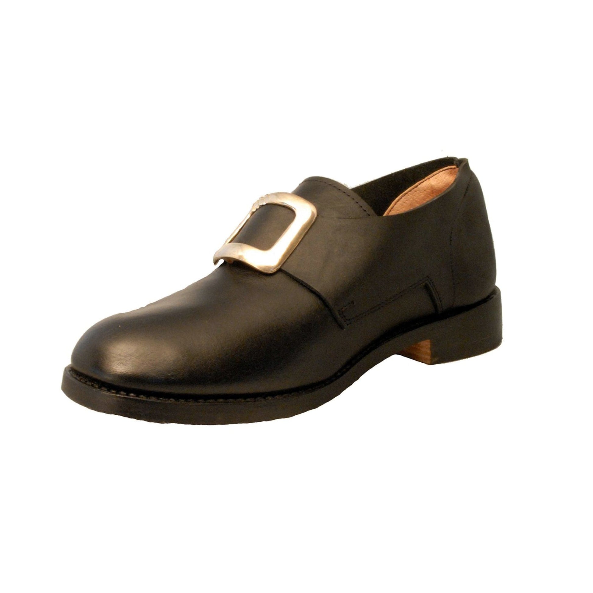 noirtide Custom-Made Black Colonial Puritan 17th 18th Century English Historical Period Costume Shoes