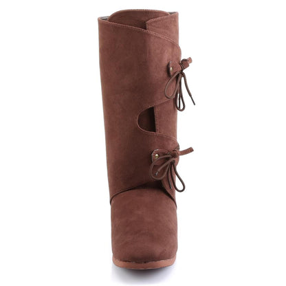 noirtide Custom-Made Dual Strap Renaissance Pull On Ankle Boots
