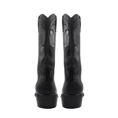 noirtide Custom-Made Men's Black Calf Leather Chelsea Boot