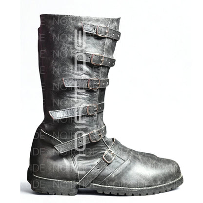 noirtide Custom-Made Multi-Buckle Knee High Renaissance Boots