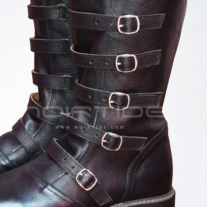 noirtide Custom-Made Multi-Buckle Knee High Renaissance Boots