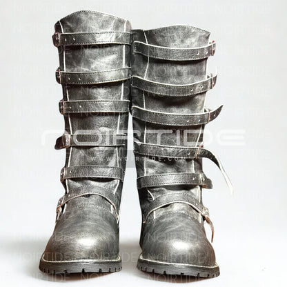 noirtide Custom-Made Multi-Buckle Knee High Renaissance Boots