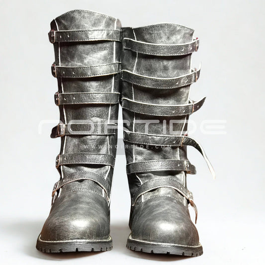 noirtide Custom-Made Multi-Buckle Knee High Renaissance Boots