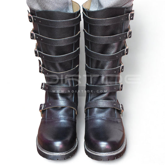 noirtide Custom-Made Multi-Buckle Knee High Renaissance Boots