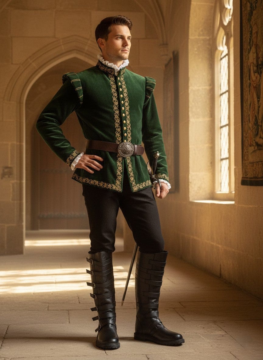 noirtide Custom-Made Multi-Buckle Knee High Renaissance Boots