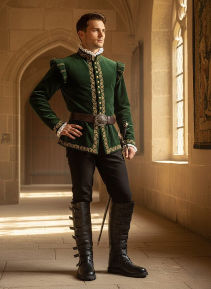 noirtide Custom-Made Multi-Buckle Knee High Renaissance Boots