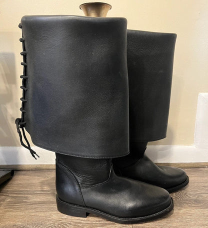 noirtide Custom-Made Pirate Swashbuckler Bucket Top Boots