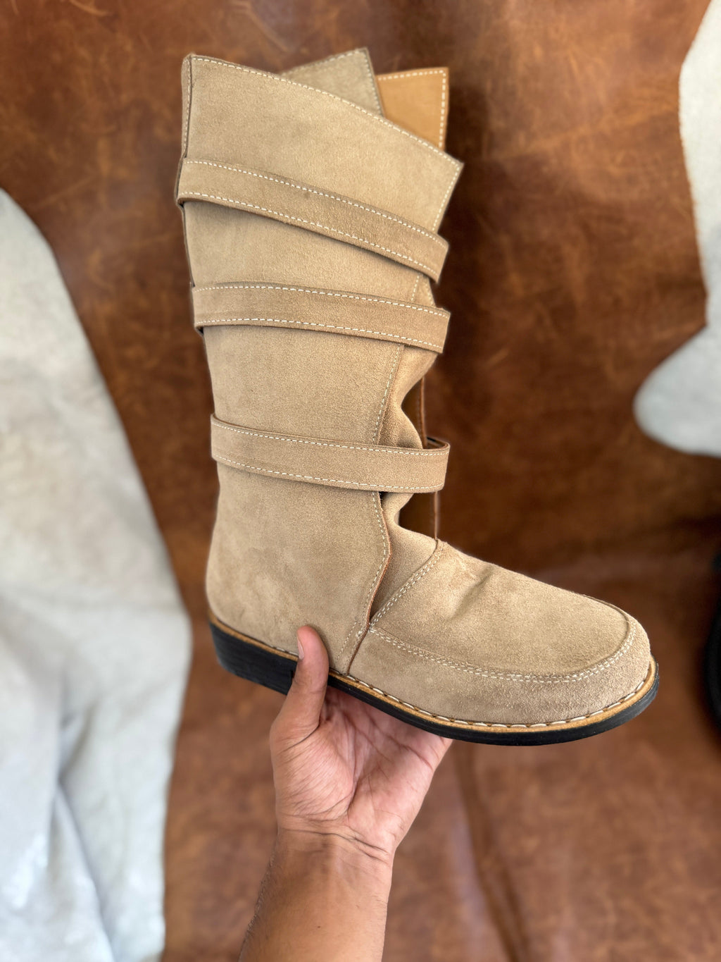 noirtide Custom-Made Star Wars Luke Skywalker Boots - Suede Brown