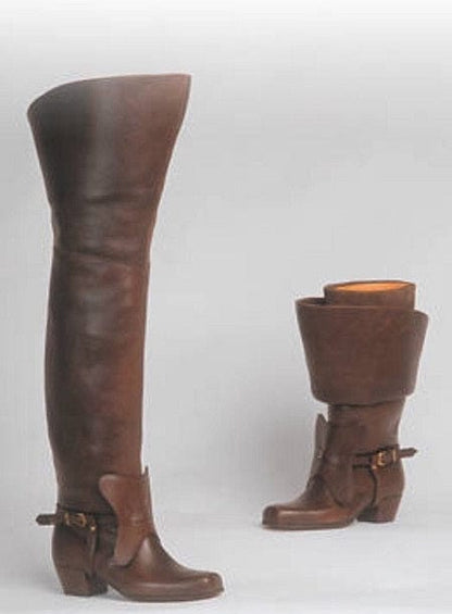 noirtide Customize 18th Century Marlborough Bucket Top Knee High Boots