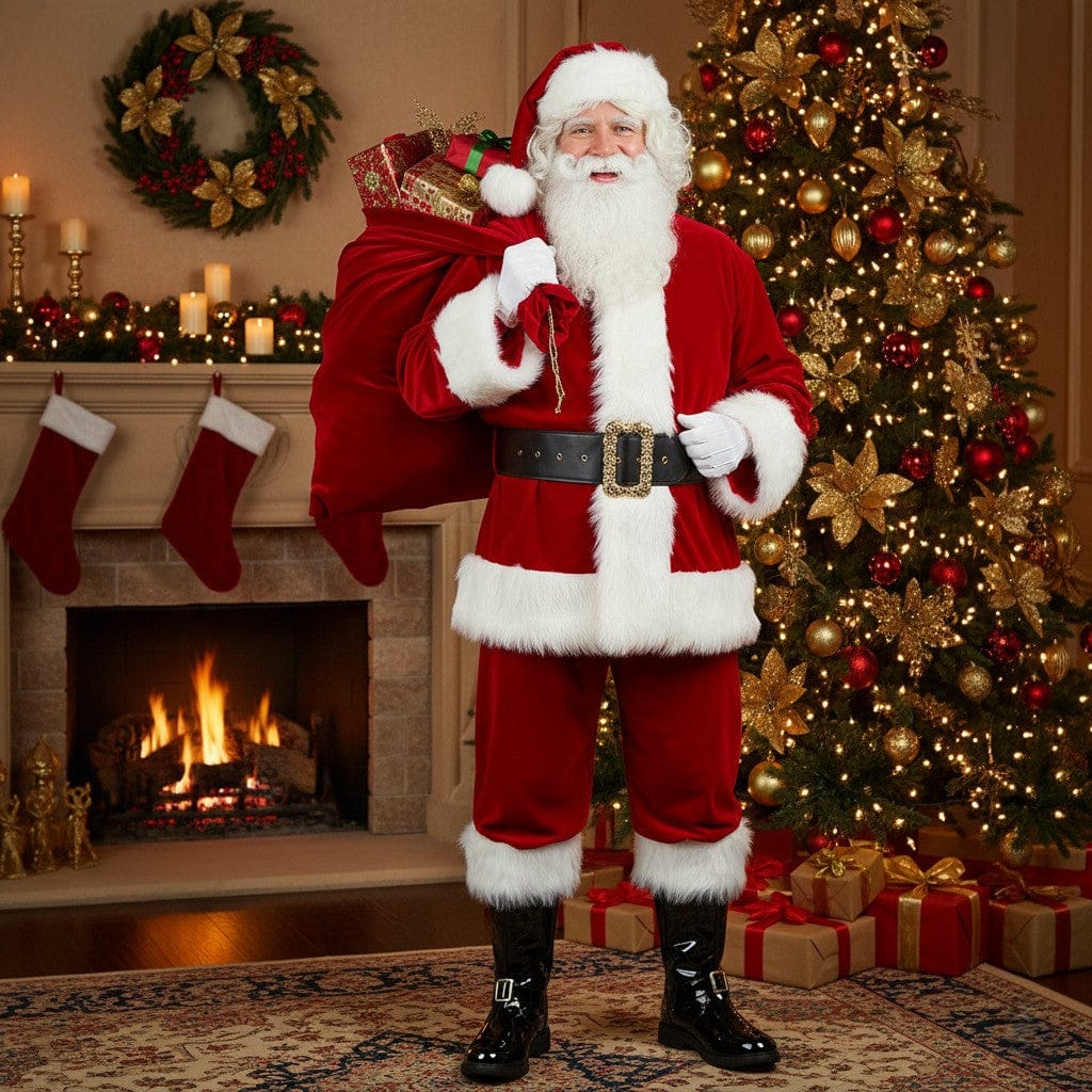 noirtide Customize Santa Calus Boots with Detachable Fur