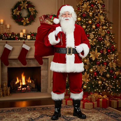 noirtide Customize Santa Calus Boots with Detachable Fur