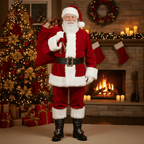 noirtide Customzie Santa Calus Fur Boots with Side Jingle Bells