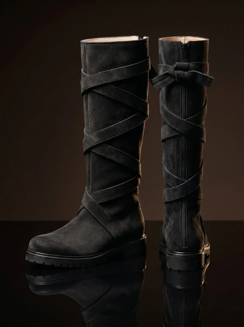 Back zipper detail on handmade Daenerys Targaryen Mother of Dragons boots