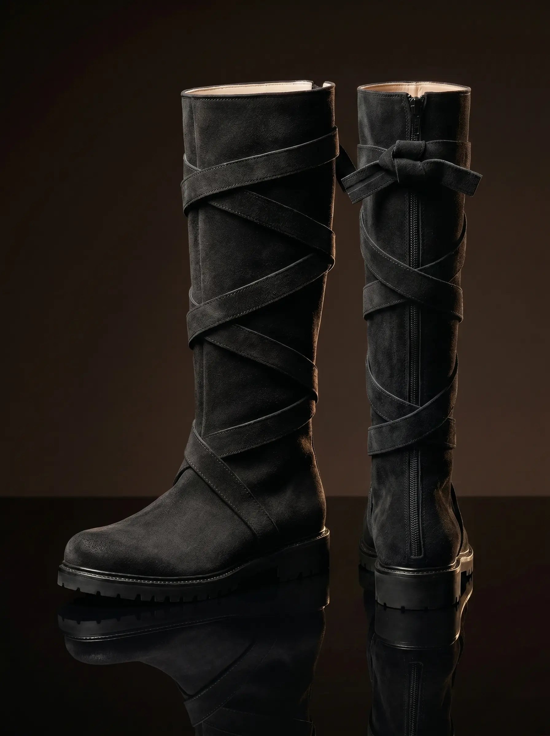 Back zipper detail on handmade Daenerys Targaryen Mother of Dragons boots