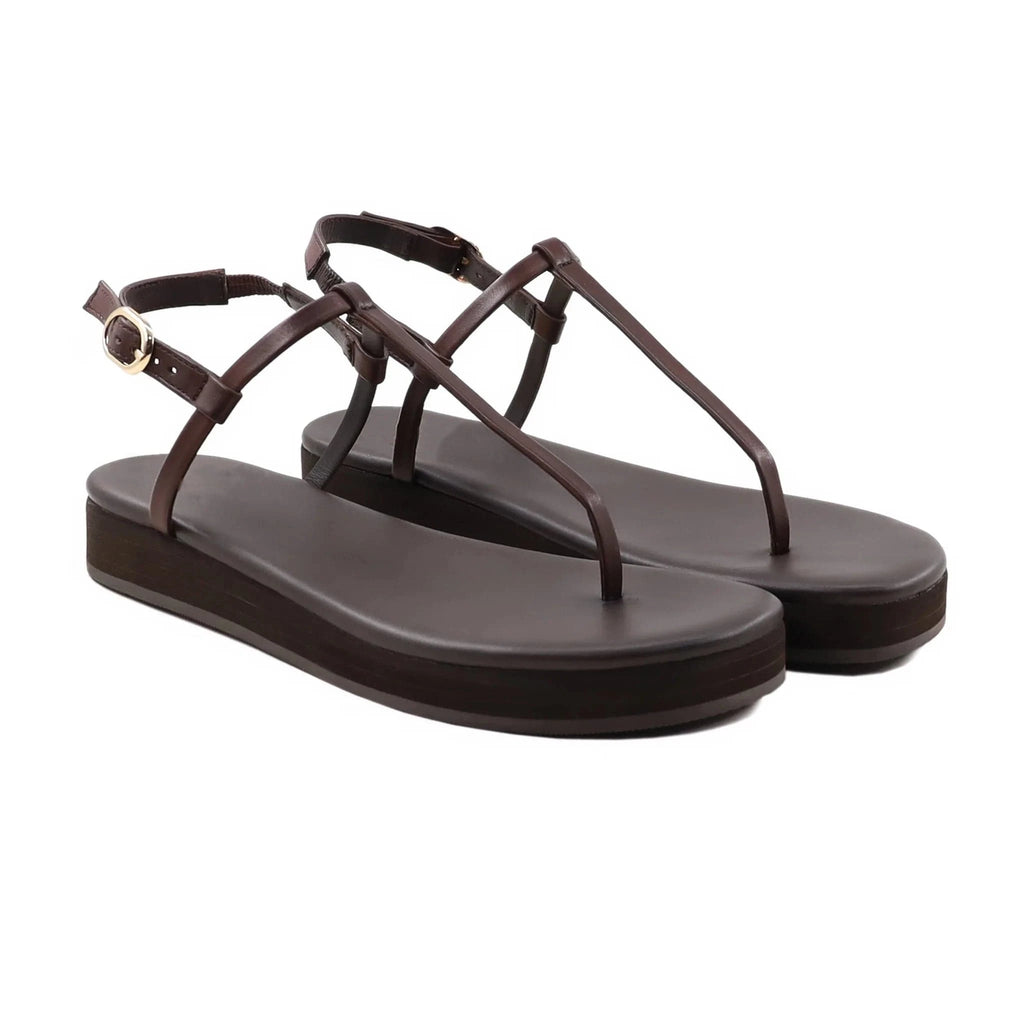 Noirtide Dark Brown Strapped Sandal for Women