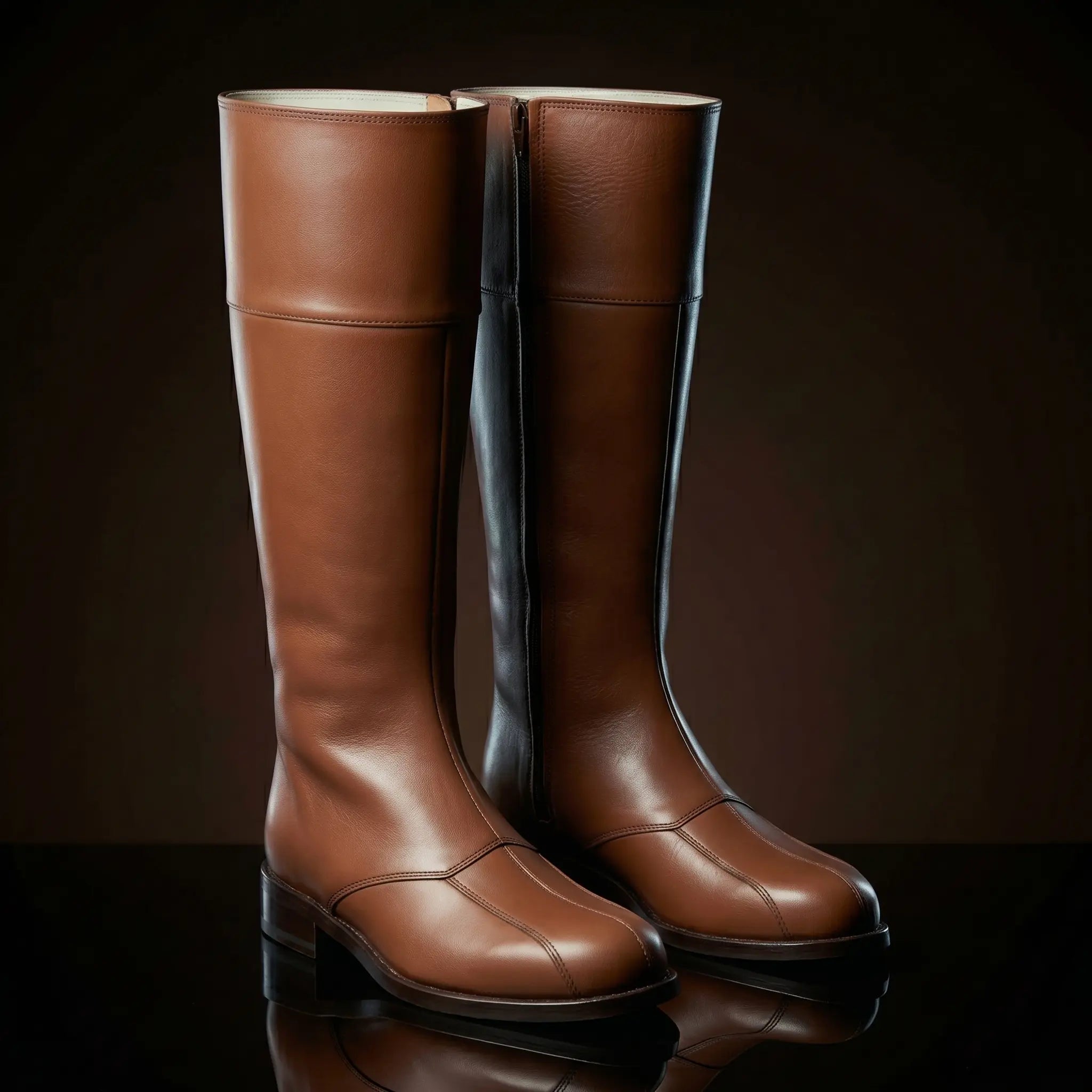 English country riding boots in premium leather — bespoke by NOIRTIDE