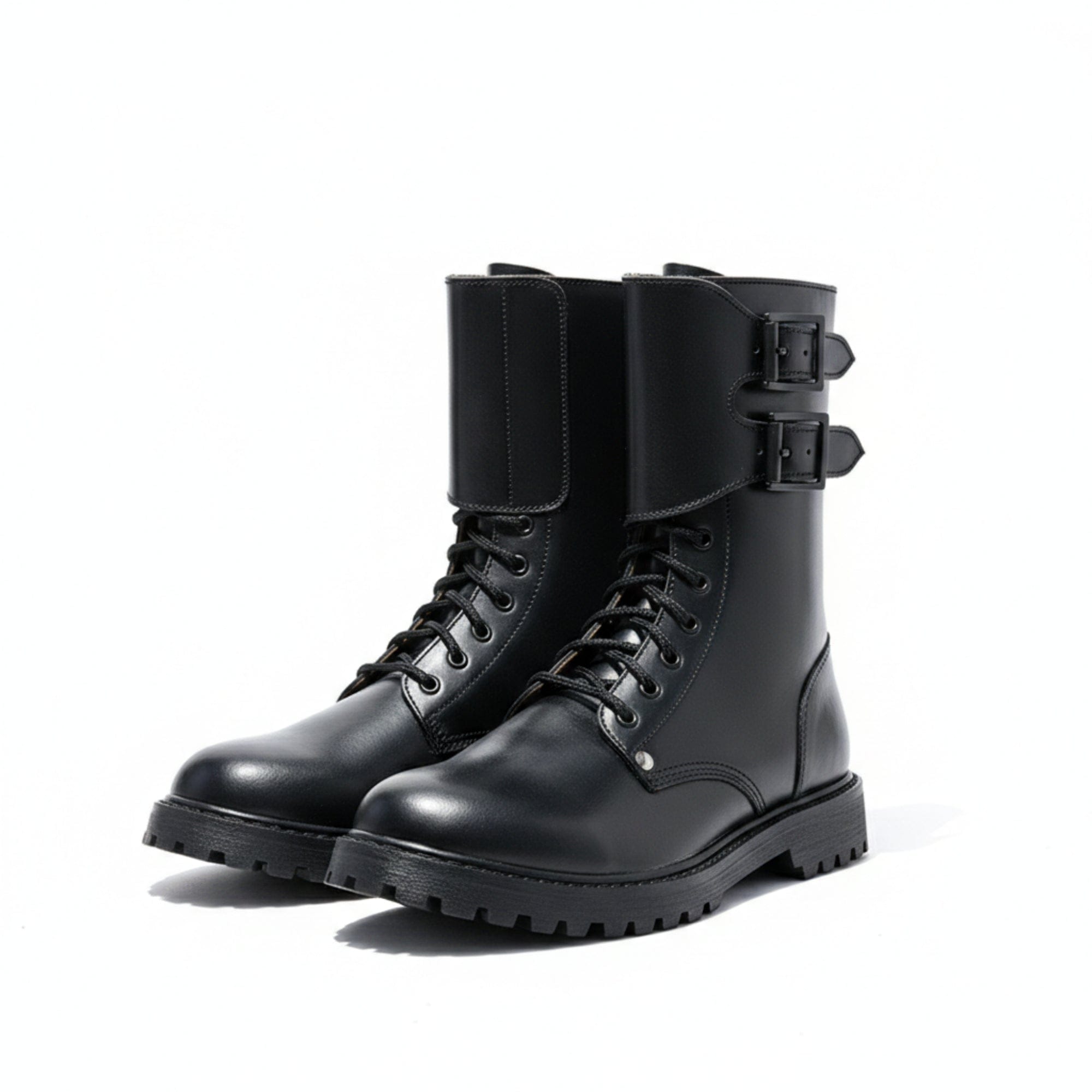 noirtide French Army Ranger Buckle Boots