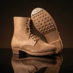 Hobnail sole detail on authentic German M43 Wehrmacht low boots