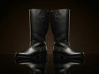 ront view of NOIRTIDE handmade German Officer leather jack boots