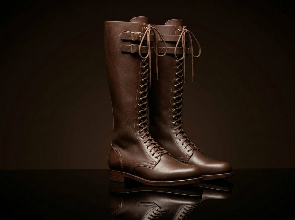 Pair of authentic German SA Kampfzeit tall boots by NOIRTIDE